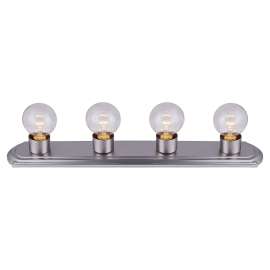 CANARM IVLBS14BPT Vanity Light, 60 W, 4-Lamp, G Lamp, Brushed Pewter Fixture