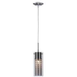 Canarm Sloan Series IPL178B01CH9 Pendant Light, 60 W, 1-Lamp, Halogen, LED Lamp, Glass Fixture, Chrome Fixture