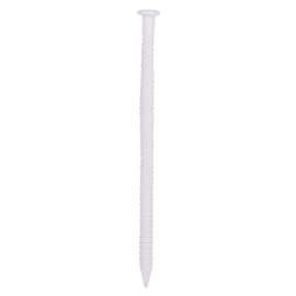 ProSource NTP-082-PS Panel Nail, 15D, 1-5/8 in L, Steel, Painted, Flat Head, Ring Shank, White, 171 lb