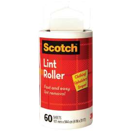 Scotch-Brite 836RP60-CN Lint Roller Refill, 60 Sheets Roller, Polypropylene