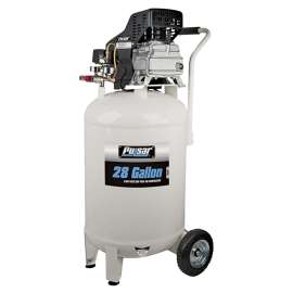 PULSAR PCE6280 Portable Air Compressor, 28 gal Tank, 5 hp, 120 V, 125 psi Pressure, 1-Stage, 6.4 cfm Air