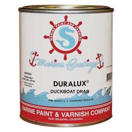 Duralux M691-4 Marine Enamel, Flat, Camouflage Duckboat Drab, 1 qt Can