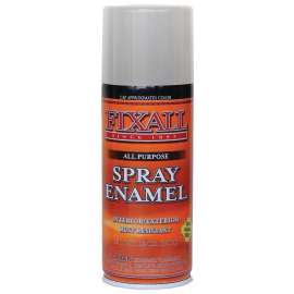 FixALL F1316 Spray Enamel Paint, Liquid, Clear, 12 oz, Aerosol Can