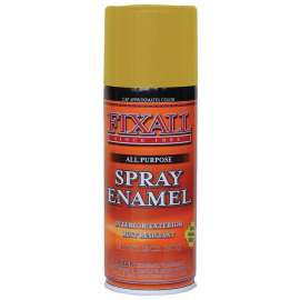 FixALL F1350 Enamel Spray Paint, Cat Yellow, 12 oz, Aerosol Can