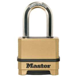 Master Lock Magnum Series M175BLCDLFHC Padlock, 3/8 in Dia Shackle, Boron Carbide Shackle, Zinc Body, 2 in W Body