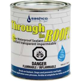 Through The Roof! 14013 Roof Sealant, Clear, Liquid, 1 qt