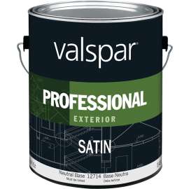 Valspar 045.0012714.007 Exterior House Paint, Satin, Neutral Base, 1 gal
