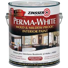 ZINSSER 02761 Interior Paint, Semi-Gloss, White, 1 gal Can