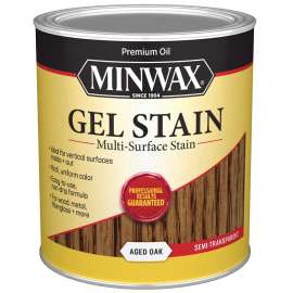 Minwax 66020000 Gel Stain, Aged Oak, Liquid, 1 qt