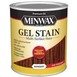 Minwax 66050000 Gel Stain, Mahogany, Liquid, 1 qt
