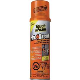 Touch 'n Foam 7565000128 Flame Resistant Sealant, Red, 1 hr Functional Cure, 16 oz