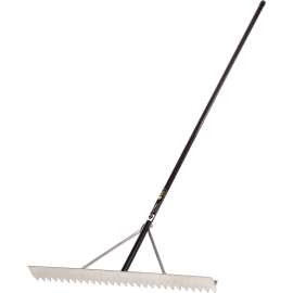 GARANT Pro EAAL36 Asphalt Rake, 84-1/2 in OAL, 36 in L Tine, Aluminum Tine, Aluminum Handle, 72 in L Handle