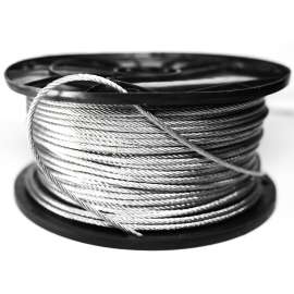 BARON 695910 Aircraft Cable, 1/8 in Dia, 500 ft L, 400 lb Working Load, Galvanized