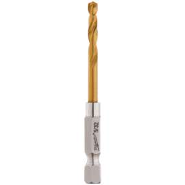 Milwaukee 48-89-4607 Impact Drill Bit, 5/32 in Dia, 2-3/4 in OAL, Twist Flute, 1/4 in Dia Shank, Hex Shank