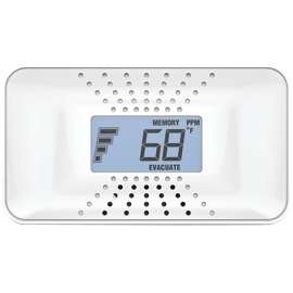 FIRST ALERT 1039753 Carbon Monoxide Alarm with Temperature Digital Display, Digital Display, 85 dB, White