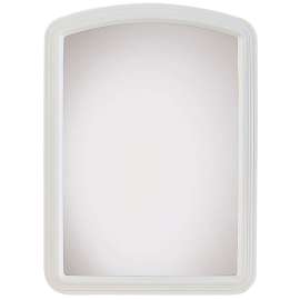 RENIN 20-0410 Macau Framed Mirror, 22 in W, 16 in H, Rectangular, Plastic Frame, White Frame