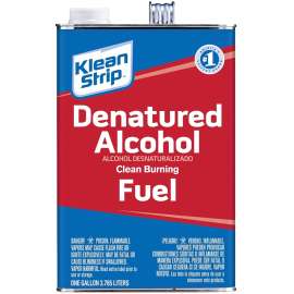 Klean Strip GSL26 Denatured Alcohol Fuel, Liquid, Alcohol, Water White, 1 gal, Can