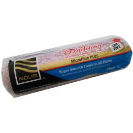 NOUR Z 9MFB13 Paint Roller Refill, 1/2 in Thick Nap, 9-1/2 in L, Microfiber Cover