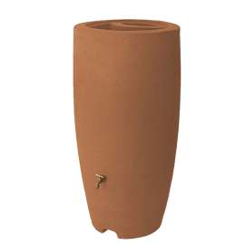 Algreen 86001 Rain Barrel, 80 gal Capacity, Plastic, Terracotta