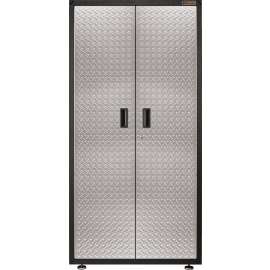 GLADIATOR GALG36KDYG Gear Box, 225 lb, 3-Shelf, Steel, Silver Tread