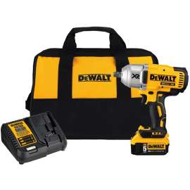 DeWALT DCF899P1 Impact Wrench with Detent Pin Anvil Kit, Battery Included, 20 V, 5 Ah, 1/2 in Drive, Square Drive