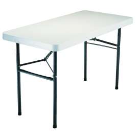 Lifetime Products 2940 Light Commercial, Rectangular Folding Table, 200 lb Weight Capacity, Gray/White