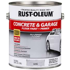 RUST-OLEUM 225380 Floor Paint, Satin, Battleship Gray, 1 gal Can