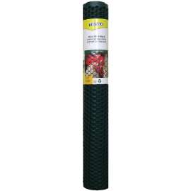 TENAX 090786 Poultry Fence, 25 ft L, 3 ft W, Hexagonal Mesh, 3/4 x 3/4 in Mesh, Plastic, Green