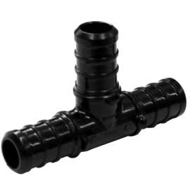 BOW 502005 Pipe Tee, 1/2 in, Plastic, Black