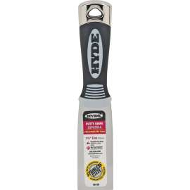 HYDE Pro Stainless 06108 Putty Knife, 1-1/2 in W Blade, Stainless Steel Blade, Cushion-Grip Handle