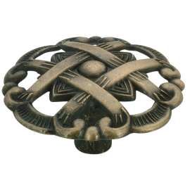 Richelieu BP37700AE Cabinet Knob, 25/32 in Projection, Metal, Antique English