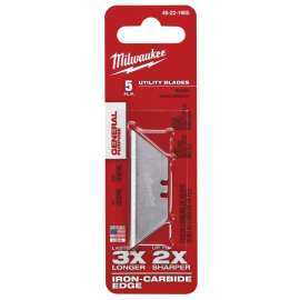 Milwaukee 48-22-1905 Utility Blade, 2-3/8 in L, Carbide Steel, 2-Point