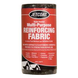 JETCOAT 61762S Multi-Purpose Reinforcing Fabric, 50 ft L, 6 in W, Black/Yellow/White