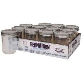 BERNARDIN 20500 Wide Mouth Mason Jar, 500 mL Capacity