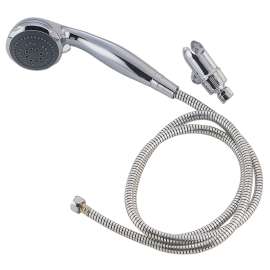 Boston Harbor Hand-Held Shower Head, 1.75 (6.6) 80 gpm (L/MIN) psi, 1/2-14 NPT Connection, Threaded, PVC, Chrome