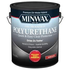 Minwax 710310000 Polyurethane, Gloss, Liquid, Clear, 1 gal, Can