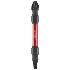 Milwaukee SHOCKWAVE 48-32-4312 Power Bit, #2, T25 Drive, Phillips, Torx Drive, 1/4 in Shank, Hex Shank, 2-3/8 in L