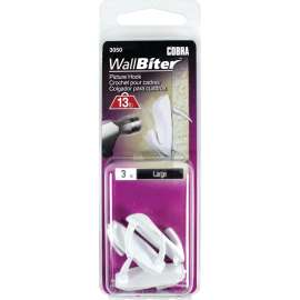 COBRA ANCHORS WallBiter 3050 Picture Hook, 13 lb, White
