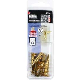 HOOK FRAME WALL NO8 BRASS 2/PK