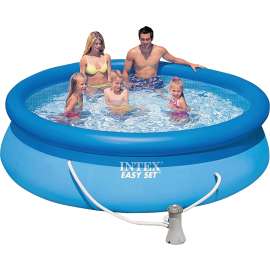 INTEX Easy Set 28121EH Pool Set, 1018 gal Capacity, Vinyl