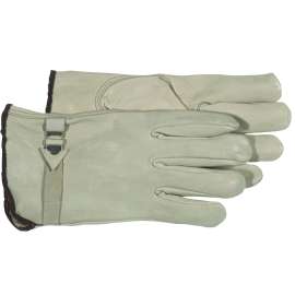BOSS 4070L Driver Gloves, L, Keystone Thumb, Open Cuff, Cowhide Leather, Tan