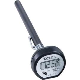 Taylor 9840 Thermometer,-58 to 302 deg F, LCD Display, Red