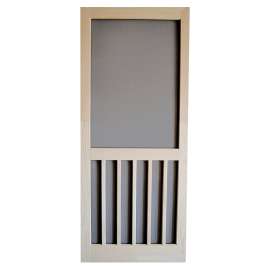 SCREEN TIGHT W5BAR32 Screen Door, 32 in W, 80 in H, Natural Light Brown