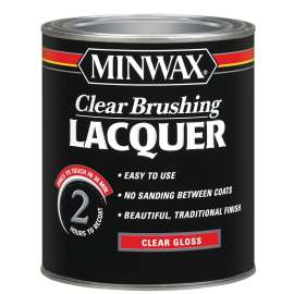 Minwax 155000000 Brushing Lacquer, Gloss, Liquid, Clear, 1 qt, Can
