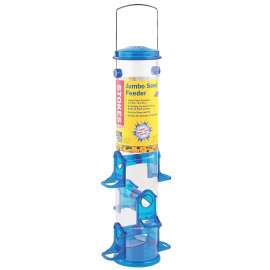 Stokes Select 38030 Seed Bird Feeder, 18 in H, 2.5 qt, Polycarbonate, Blue/Clear/Green, Hanging Mounting
