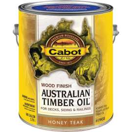 Cabot 142.0019458.007 Water Reducible Australian Timber Oil, 3.78 l, Can, Liquid, Honey Teak, 250 - 350 sq-ft/gal