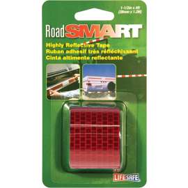 INCOM RE804 Reflective Tape, 4 ft L, 1-1/2 in W, Red