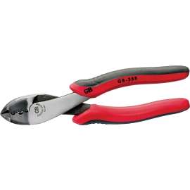 GB GS-388 Crimping Plier, 8 in OAL, High-Leverage Handle