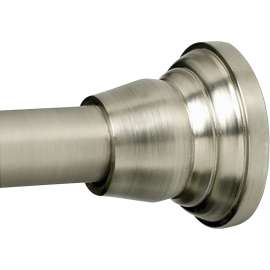 Zenith 661ALBN Shower Curtain Rod, 46 to 72 in L Adjustable, Steel, Satin Nickel