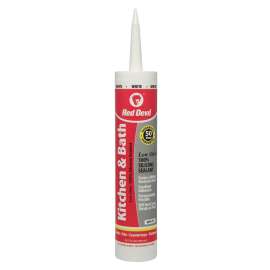 Red Devil 0836 Silicone Sealant, White, 24 hr Curing, -60 to 400 deg F, 10.1 oz Cartridge
